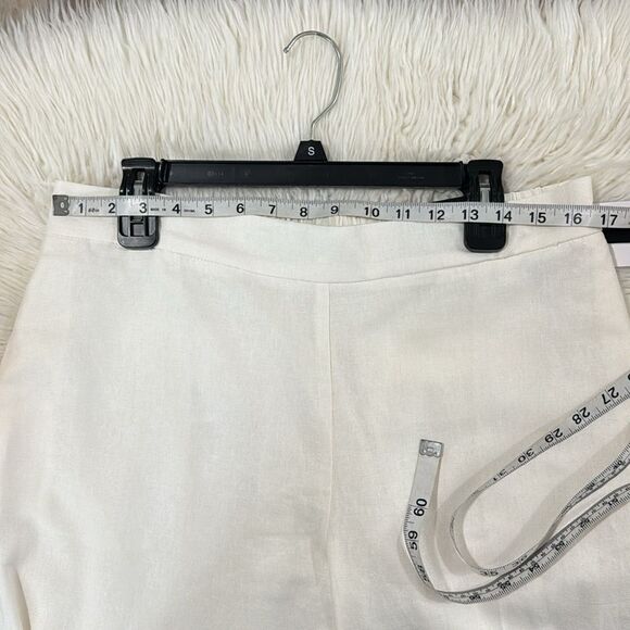 NINE WEST PANTS WIDE LEG MATERIAL LINEN AND VISCOSE NWT  SIZE L - Picture 3 of 11